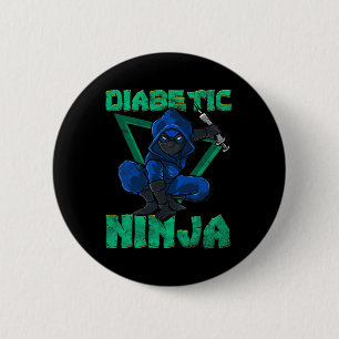 Diabetes Ninja Typ 1 Diabetes Awareness Gift Idea Knapp