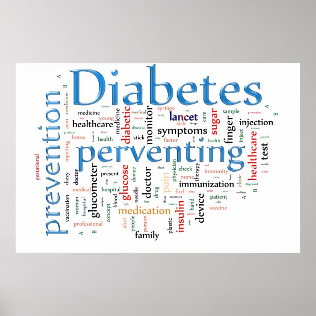 Diabetes och förebyggande poster (Framsidan)