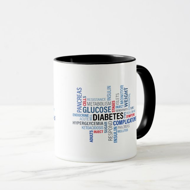 Diabetes Ord Combo Mugg (Framsida höger)