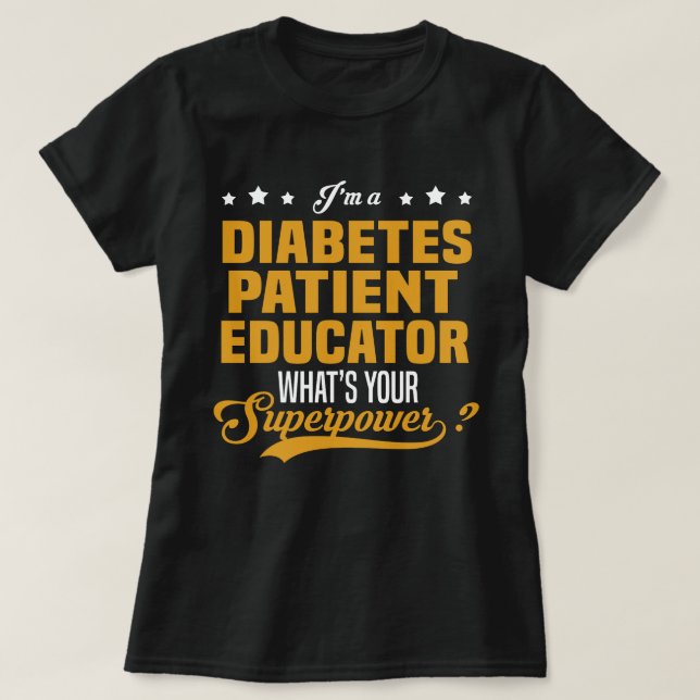Diabetes Patient Educator T Shirt (Design framsida)