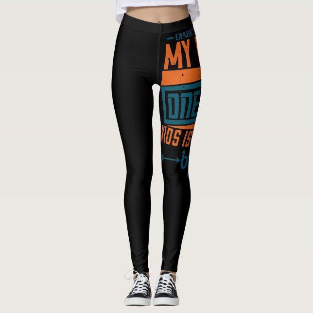 Diabetes påverkar min familj. leggings (Framsida)