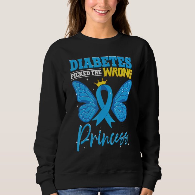Diabetes Picked The Wrong Princess  T1D Diabetes A T Shirt (Framsida)