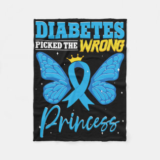 Diabetes Plockade fel prinsessa T1d Diabetes Aw Fleecefilt