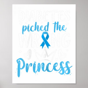Diabetes plockade fel prinsessan Diabetes Awaren Poster