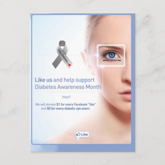 Diabetes Postcard Vykort (Framsida)