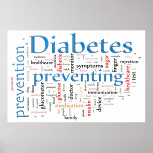 Diabetes Prevating Blue Poster