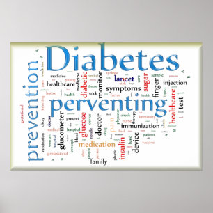Diabetes Prevating Blue Poster