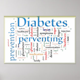 Diabetes Prevating Blue Poster