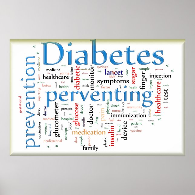 Diabetes Prevating Blue Poster (Framsidan)