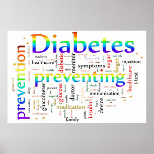 Diabetes Previting Rainbow Poster