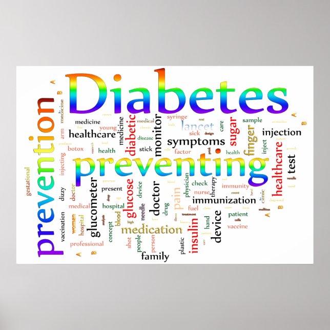 Diabetes Previting Rainbow Poster (Framsidan)