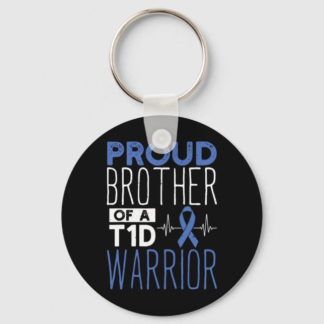 Diabetes Proud Brother of A T1d Warrior Support Mo Nyckelring (Framsida)