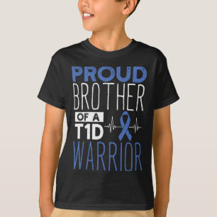 Diabetes Proud Brother of A T1d Warrior Support Mo T Shirt