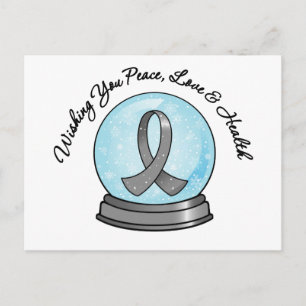 Diabetes Ribbon God jul Snowglobe Helg Vykort