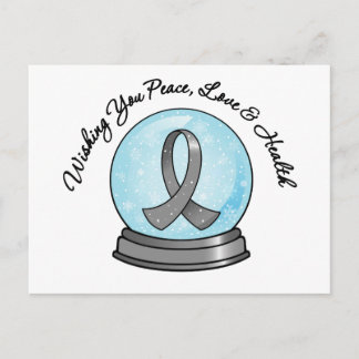 Diabetes Ribbon God jul Snowglobe Helg Vykort