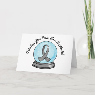 Diabetes Ribbon God jul Snowglobe Helgkort