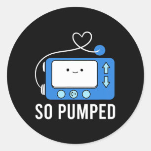 Diabetes Roligt Typ 1 Barn som är föremål för utpu Runt Klistermärke