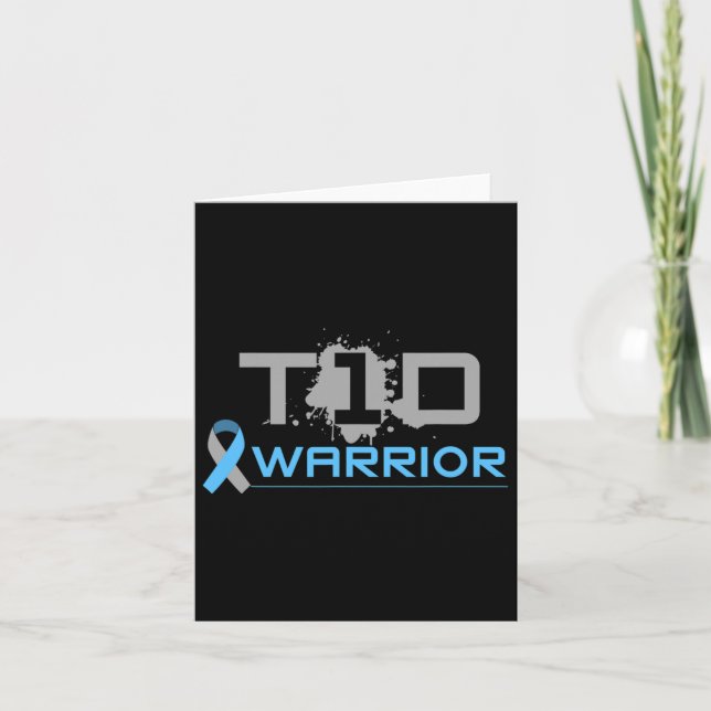 Diabetes - Roligt Typ 1 Medvetenhet om diabetes T1 Kort (Framsida)