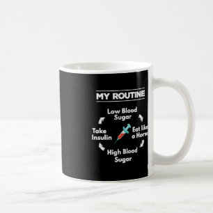 Diabetes Routine Insulin Nål Låg blodsockernivå Kaffemugg