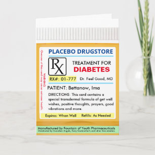 DIABETES RX-recept för hälsokällkort Kort