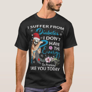 Diabetes Sloth Christmas T Shirt