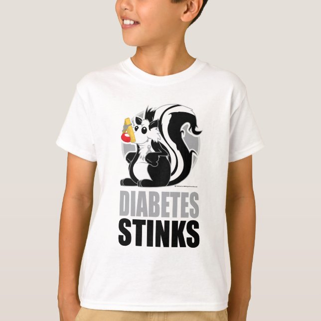 Diabetes Stinks T Shirt (Framsida)