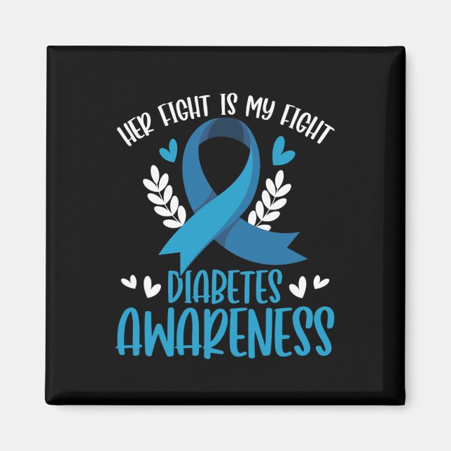 Diabetes stöder hans kamp är min kamp mot diabetes magnet (Framsidan)