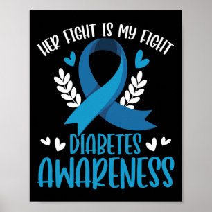 Diabetes stöder hans kamp är min kamp mot diabetes poster