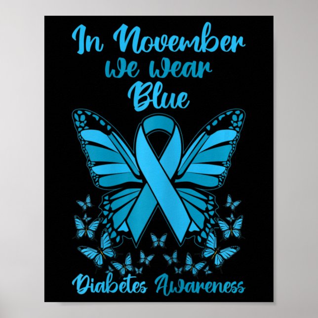 Diabetes Support November Blue Diabetes Awareness Poster (Framsidan)