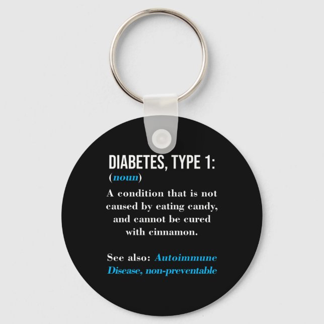 Diabetes Typ 1 Definition Autoimmunsjukdom Nyckelring (Framsida)