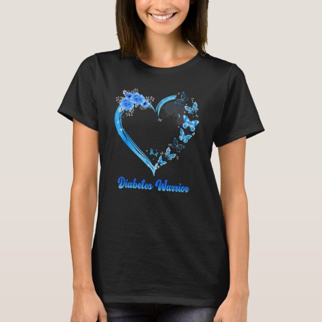 Diabetes warrior heart t shirt (Framsida)