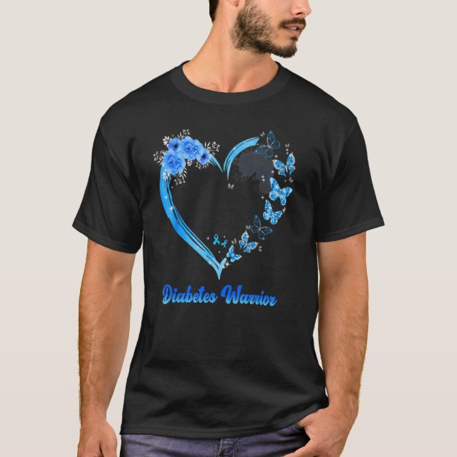 Diabetes warrior heart t shirt (Framsida)
