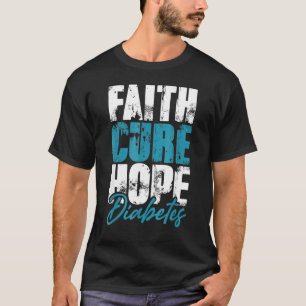 Diabetes Warrior Mamma Faith Cure Hope Diabetes Aw T Shirt