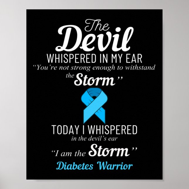 Diabetes Warrior Storm Best Diabetes Awareness Gif Poster (Framsidan)