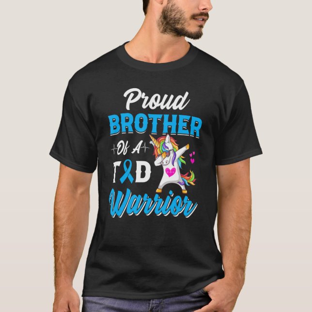 Diabetes Warriors Brother Dabbing Unicorn Diabetes T Shirt (Framsida)