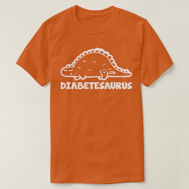 Diabetesaurus Funny Diabetes Dinosaur T Shirt (Design framsida)