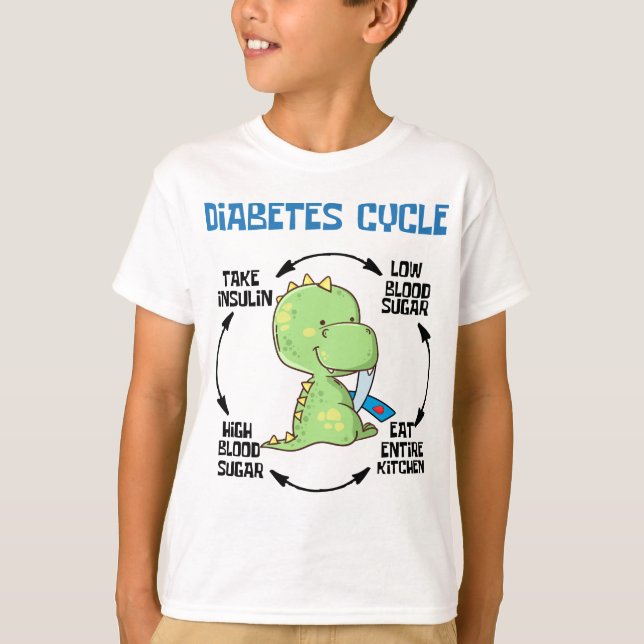 Diabetescykel T Shirt (Framsida)
