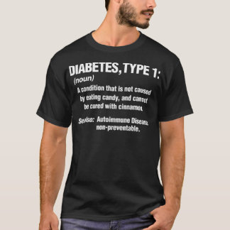 Diabetesdefinition av typ 1 T1D Diabetikerfunktion T Shirt