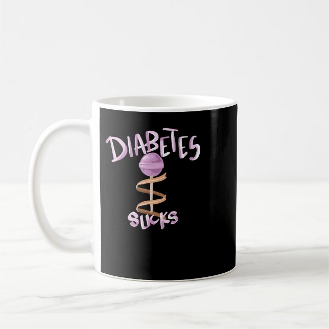 Diabetesdiabetes Suger with Lollipop for Diabetes Kaffemugg (Vänster)
