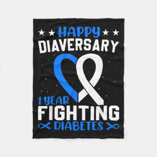 Diabeteskrigare - Glad Diaversary Diabetes Fleecefilt