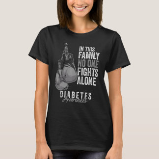 Diabetesmedvetande Månadshandskar Grått Ribbon T Shirt