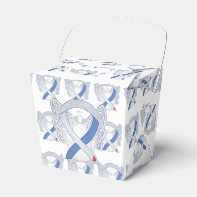 Diabetesmedvetande Ribbon IDDM Gift Favor Boxes Presentaskar (Framsidan Sidan)