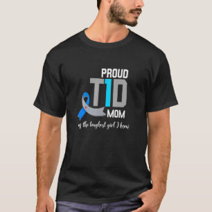 Diabetesmedvetandegrad T1d Mamma i de hårdaste G T Shirt