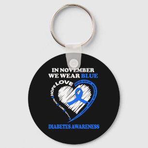 Diabetesmedvetenhet i november bär vi blått  nyckelring