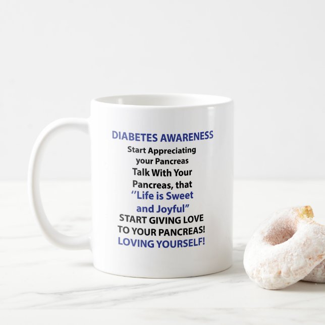 Diabetesmedvetenhet Kaffemugg (Med munk)