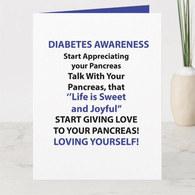 Diabetesmedvetenhet Kort (Framsida)