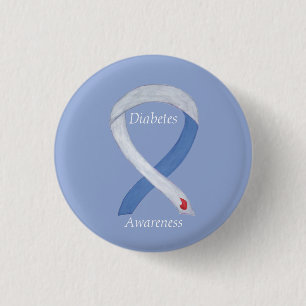 Diabetesmedvetenhet Ribbon Customized Art Pin Knapp