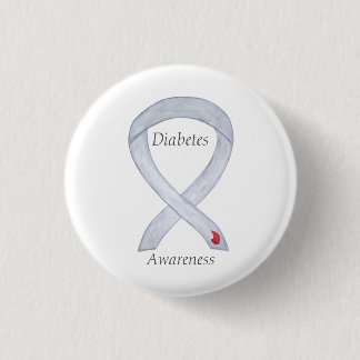 Diabetesmedvetenhet Ribbon Customized Art Pin Knapp