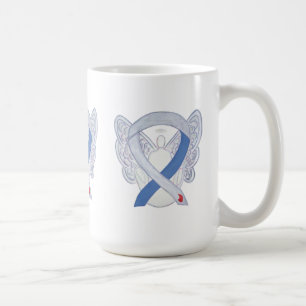 Diabetesmedvetenhet Ribbon IDDM Angel Art Mugg