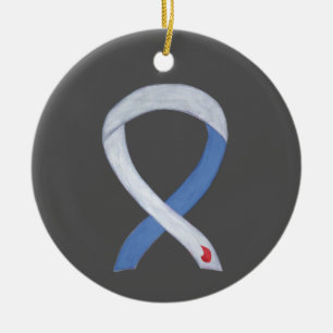Diabetesmedvetenhet Ribbon IDDM-Anpassningsbar Orn Julgransprydnad Keramik